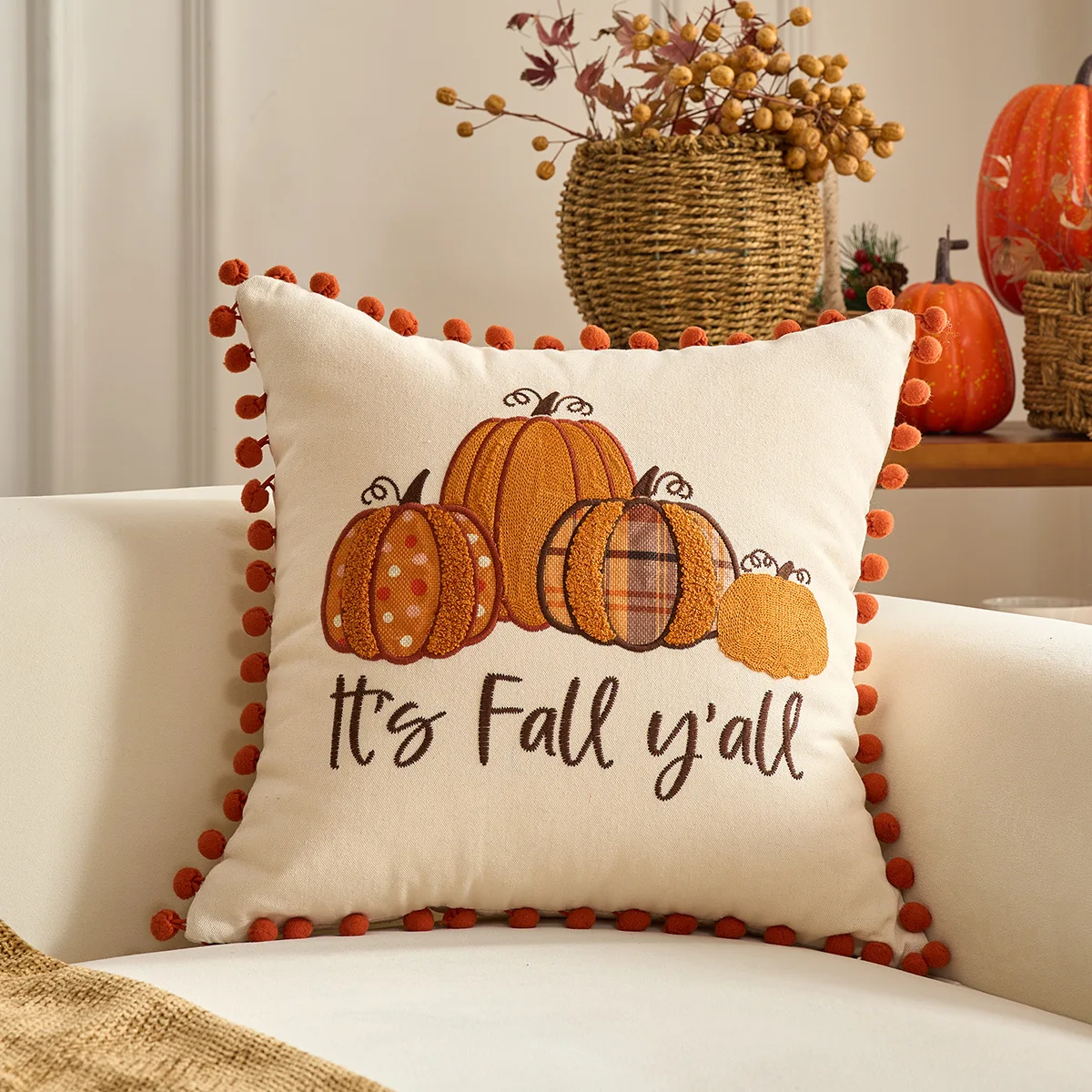 ADFLOOD AA005-12 - Fundas De Almohada De Otoño De 12 X 20