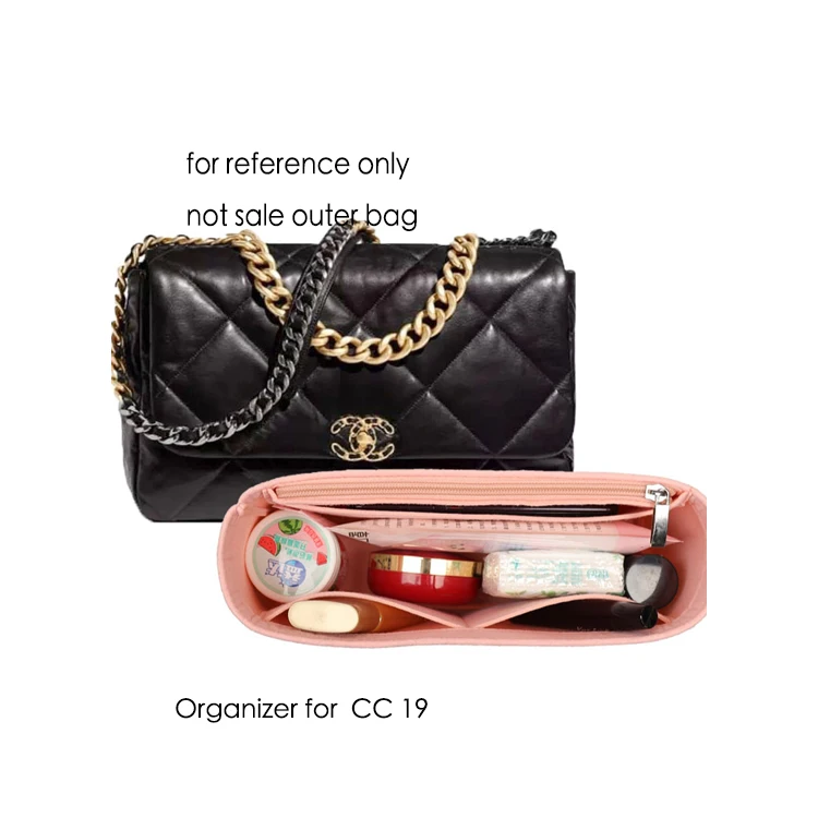 Insert Organizer Felt Encryption Insert Women Makeup Bag For CC 19 Handbag  liner Travel Inner Purse Portable Cosmetic Bags - AliExpress