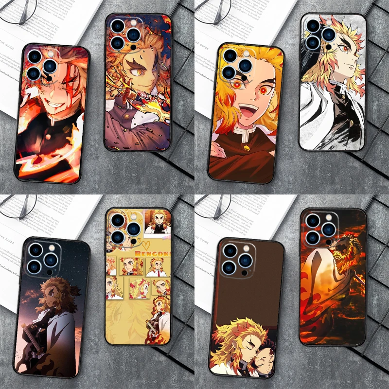 Kyojuro Rengoku Anime Phone Case For iPhone 11 12 Pro Max XR XS Max X 7 8 Plus 13 Pro Soft Silicone Back Cover iphone 11 wallet case