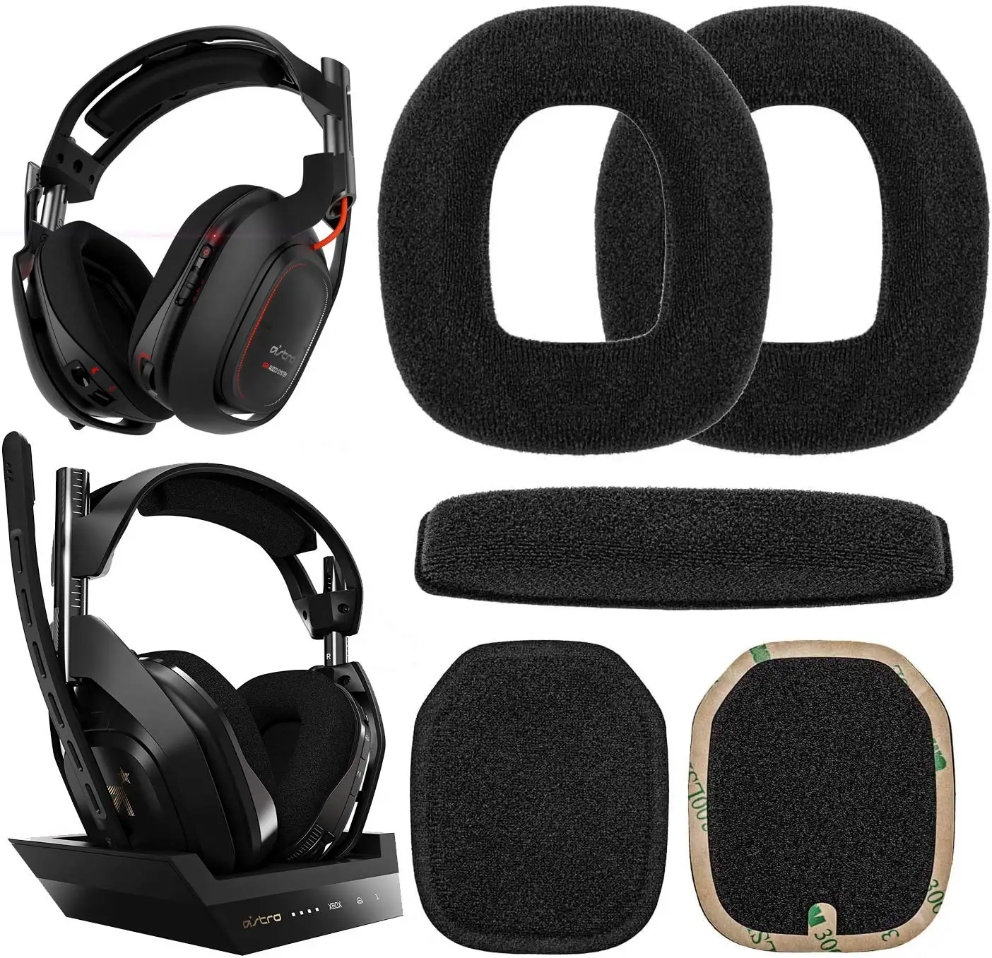 

Амбушюры A50, гарнитура, совместимая с беспроводными Bluetooth-наушниками Astro A50 Gen3 Gen4, запасные части (1 комплект)