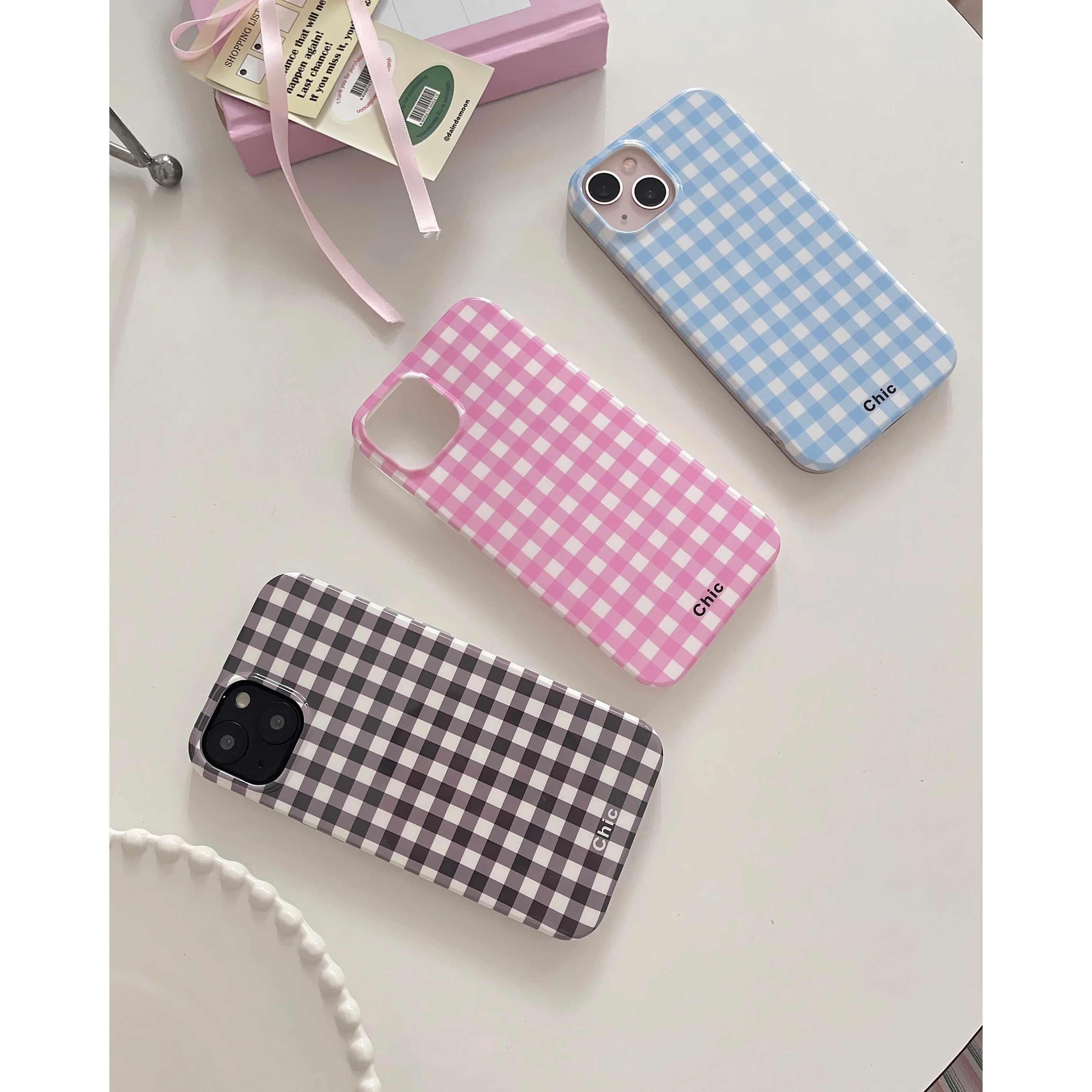 Simplicity Square Grid Soft Silicone Case for iPhone