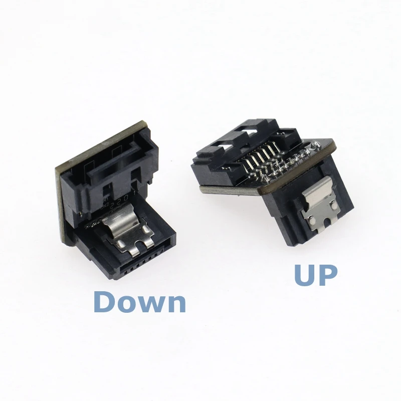NFHK Adattatore SATA 7 Pin Femmina A Maschio 360°: Angolato Per SSD/HDD Desktop, Cavo Piegato - 4