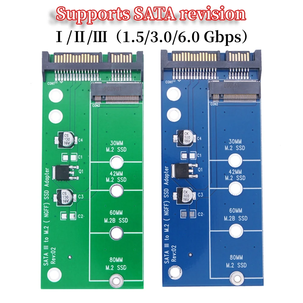 M.2 SSD 어댑터, M2 SATA 어댑터 라이저, M.2-SATA 어댑터, M.2 NGFF 컨버터, SATA3.0 6G 카드 B 키, 2230-2280 M.2 SATA SSD용