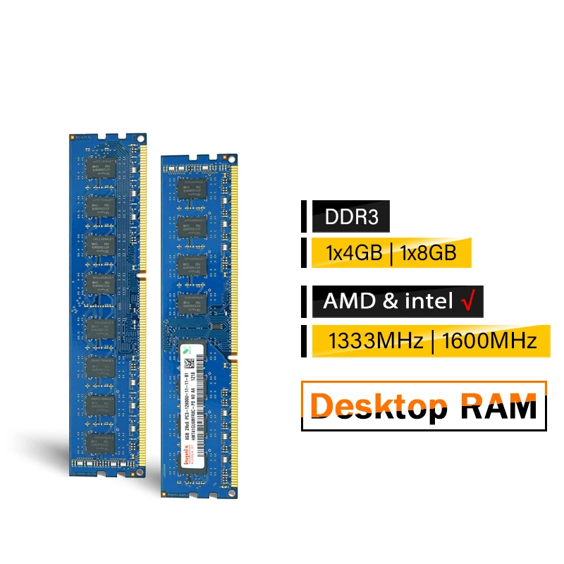 Hynix PC Desktop RAM 2GB 4GB 8GB, PC3 DDR3 1333Mhz 1600Mhz memori