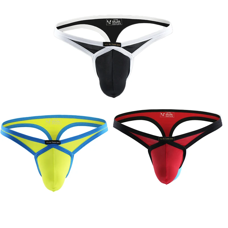 Men's briefs Bikini sexy T underwear 3PCS