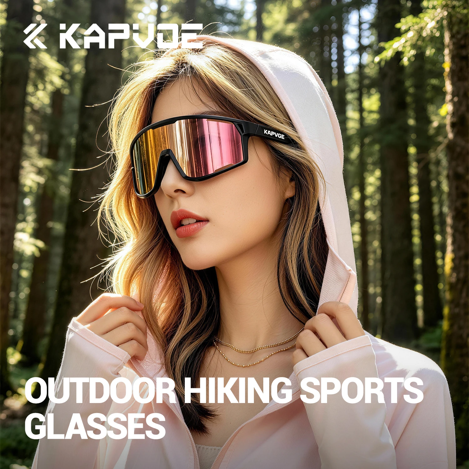 KAPVOE HD 하이킹 편광 선글라스 세련된 야외 스포츠 자외선 차단 사이클링 안경 낚시 운전 러닝 선글라스
