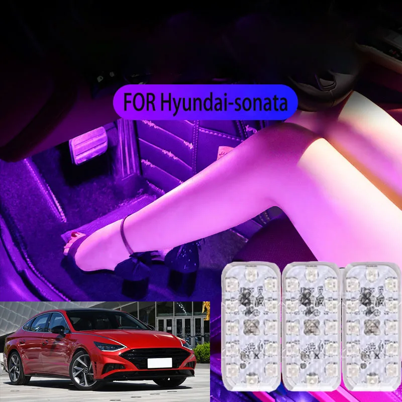 

FOR Hyundai-sonata LED Car Interior Ambient Foot Light Atmosphere Decorative Lamps Party decoration lights Neon strips