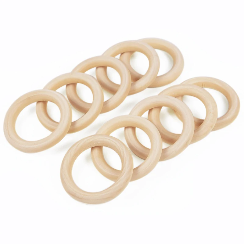 Unfinished Solid Natural Wooden Teething Ring Wood Lead-Free Beads For  Ornaments Connectors Jewelry Making Macrame