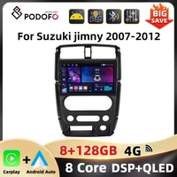 PodoNuremberg-Autoradio 8Core AI Voice pour Suzuki Jimny 2007-2012, lecteur de limitation, Android Auto Carplay, WiFi, 4G, Bluetooth, stéréo de voiture 1