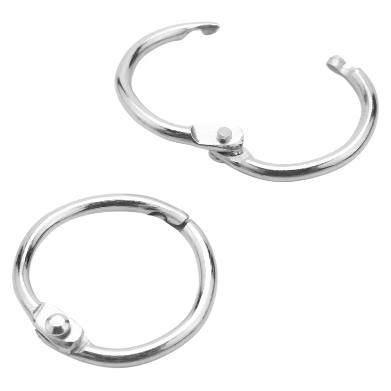 100Pcs Loose Leaf Binder Rings for Scrapbook/Album/Craft
