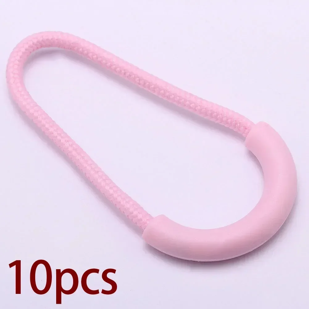 Plastic Zip Pulls 10Pcs U-Shaped Zip Head Cord Puller Clip Replacement Backpacks/Travel Packages/Jackets Accessories plastic zip pulls