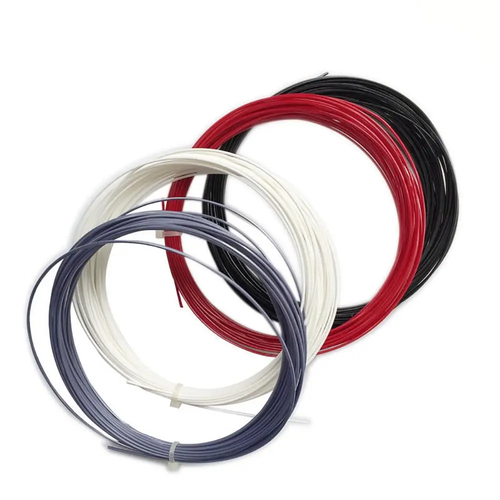 1.25mm 12.2M 소프트 스포츠 용품 탑 스피닝 볼 각도형 폴리에스터 실 헥사곤 테니스 라켓 스트링 라켓 와이어
