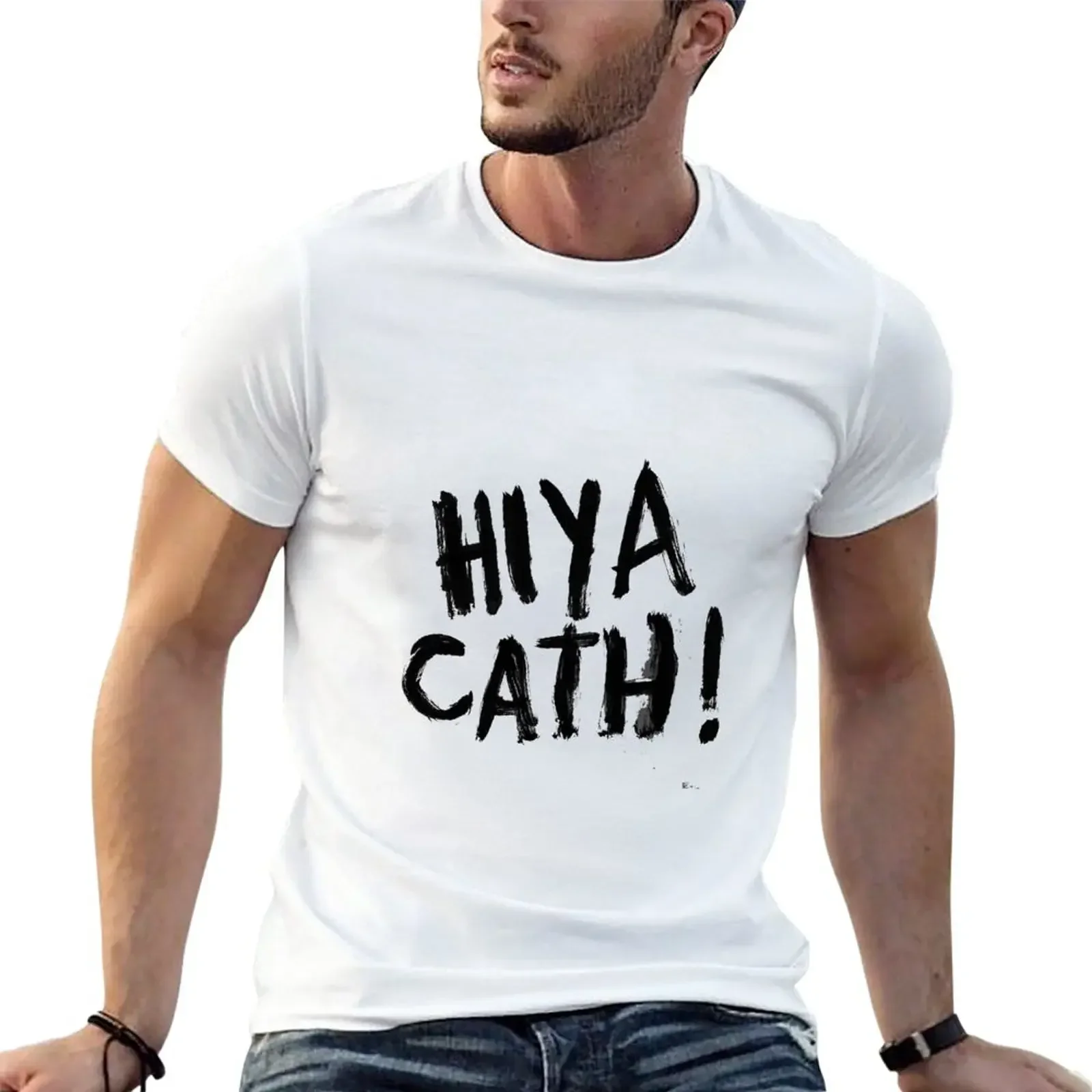 

HIYA CATH!!! T-Shirt cute tops vintage Men's clothing
