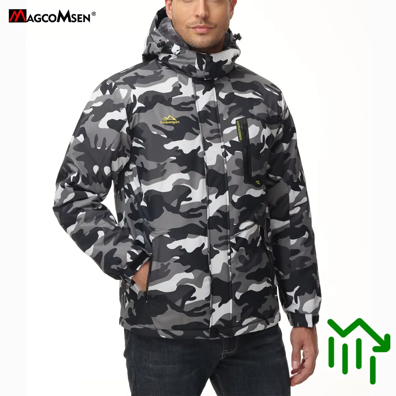 Extreme Cold Jacket Men's Winter Coats Waterproof Ski Snow Jacket