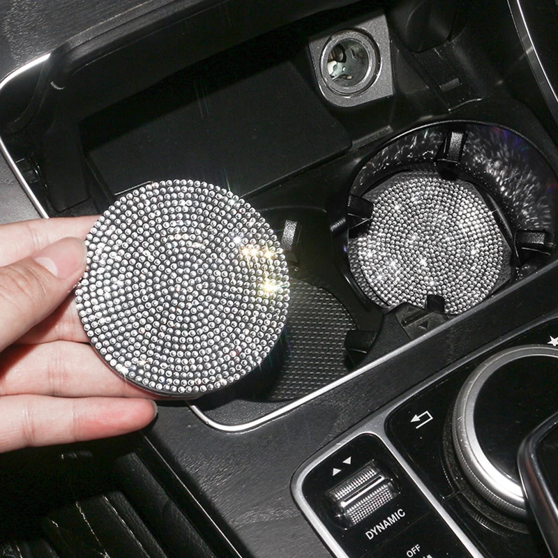 Car Cup Holder Coasters Non-Slip Mat Silica Pad Multifunctional Water Cup Slot Auto Interior Decoration Accessories
