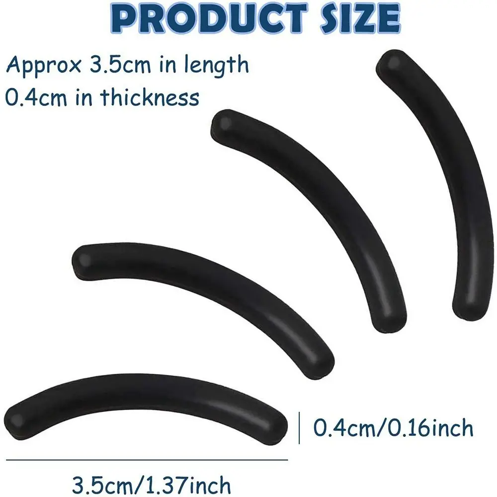 Eyelash Curler 20/50/100pcs Black White Replacement Eyelash Curler Refill Silicone Pads Makeup Styling Tool Eyelash Curler Replacement Pads