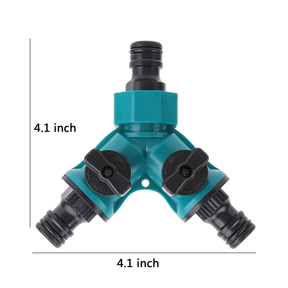 Dual-Outlet Garden Watering Valve with Switch