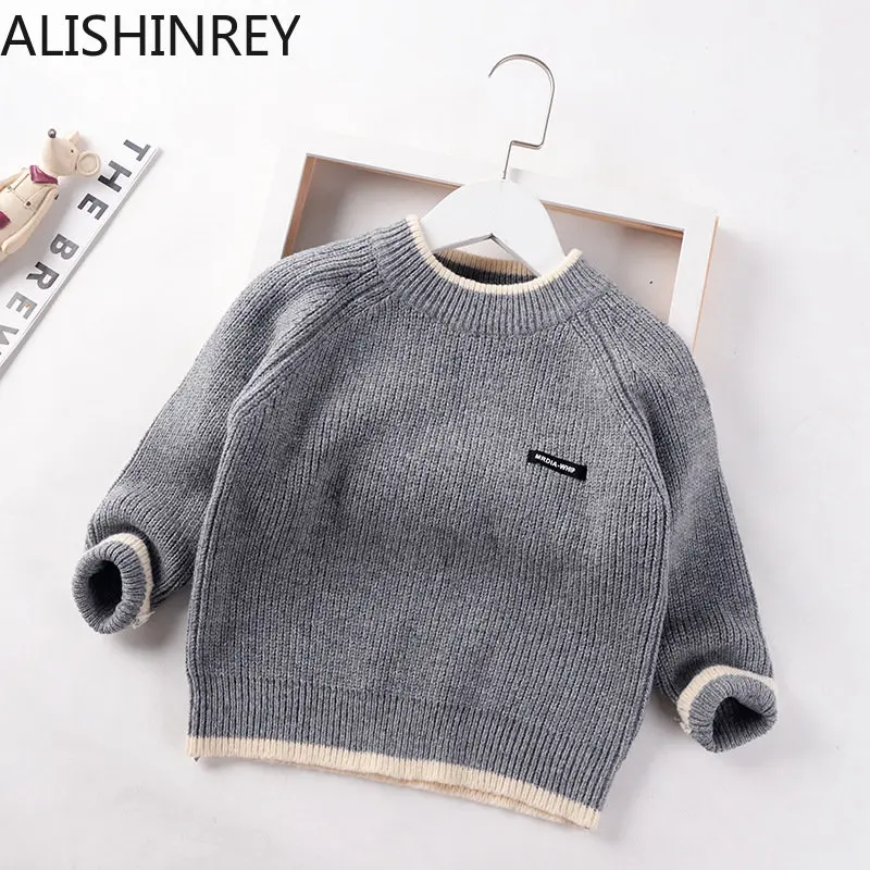 

2023 New Autumn Winter Children Knitted Sweaters Kids Baby Boys Sweater Jumper Cotton Toddler Clothes 3-7y