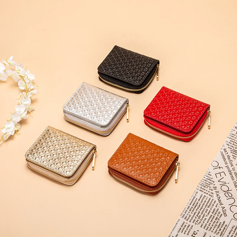 

Chch Ladies Wallet Genuine Leather Luxury Designer 2023 New Clutch Coin Purse Card Holder Zipper Short Wallet Ladies Bag