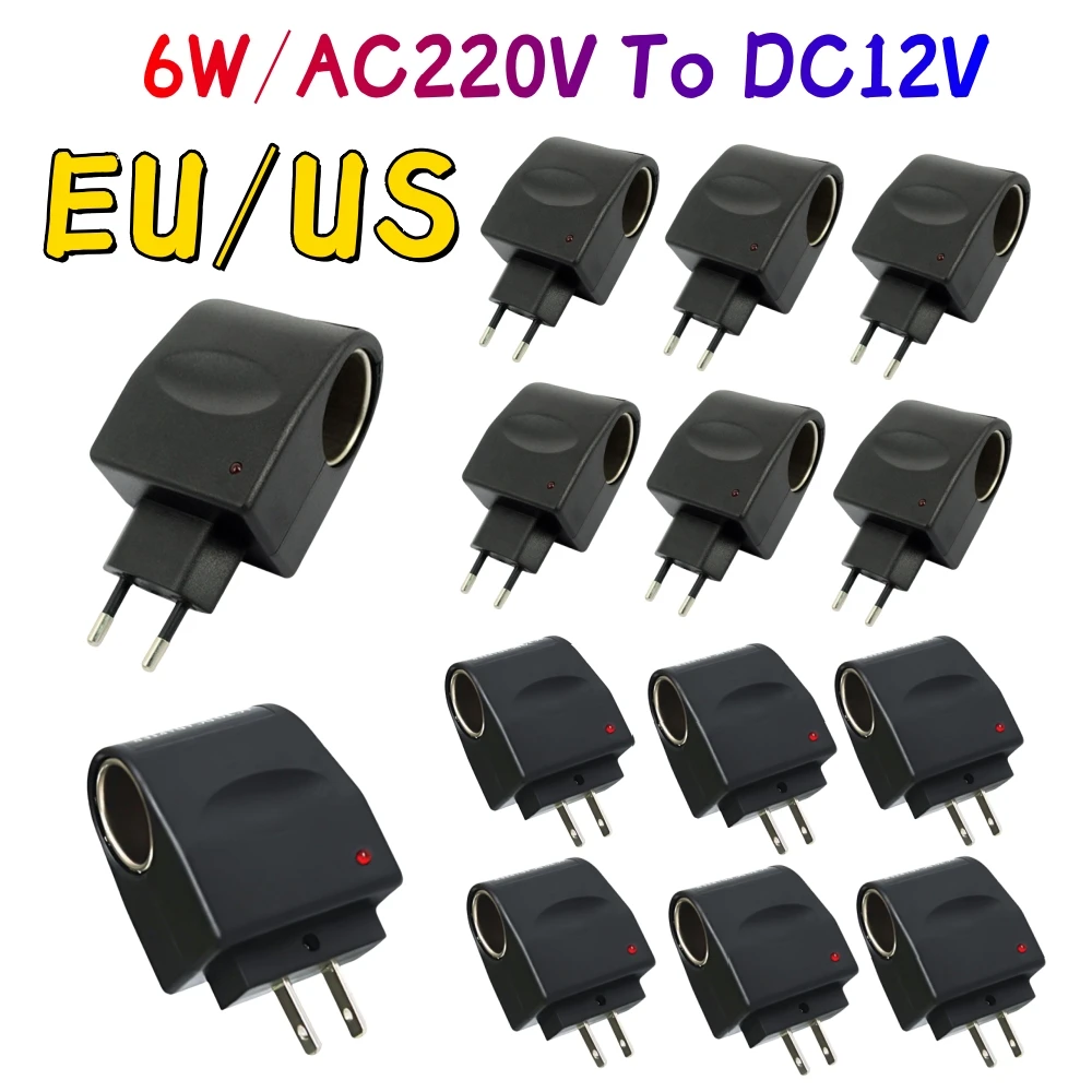 Power Adapter Power Inverter Car Converter Inverter Car Inverter Vehicle Inverter Car Power Converter Cigarette Lighter DC Car Power Adapter Conversion Plug 220V To 12V Household Switch Plug Auto Accessorie