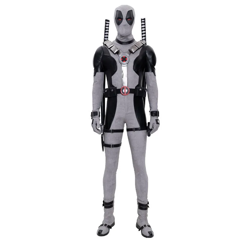 thumbnail image 1 of Disfraz de Deadpool de Marvel, traje de cosplay de Wade Wilson para adultos, zapatos de Deadpool, accesorios, disfraz de Halloween, 1 of 4