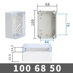 Waterproof Transparent Electronic Project Enclosure Box (100 - 68 - 50)