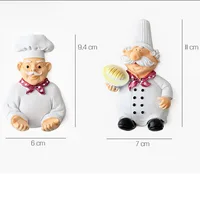 Creative Self Adhesive Resin Cartoon Chef Plug Holder Power Cord Socket Hanger Organizer Wall Hanging HookKitchen Hooks Gadgets 2