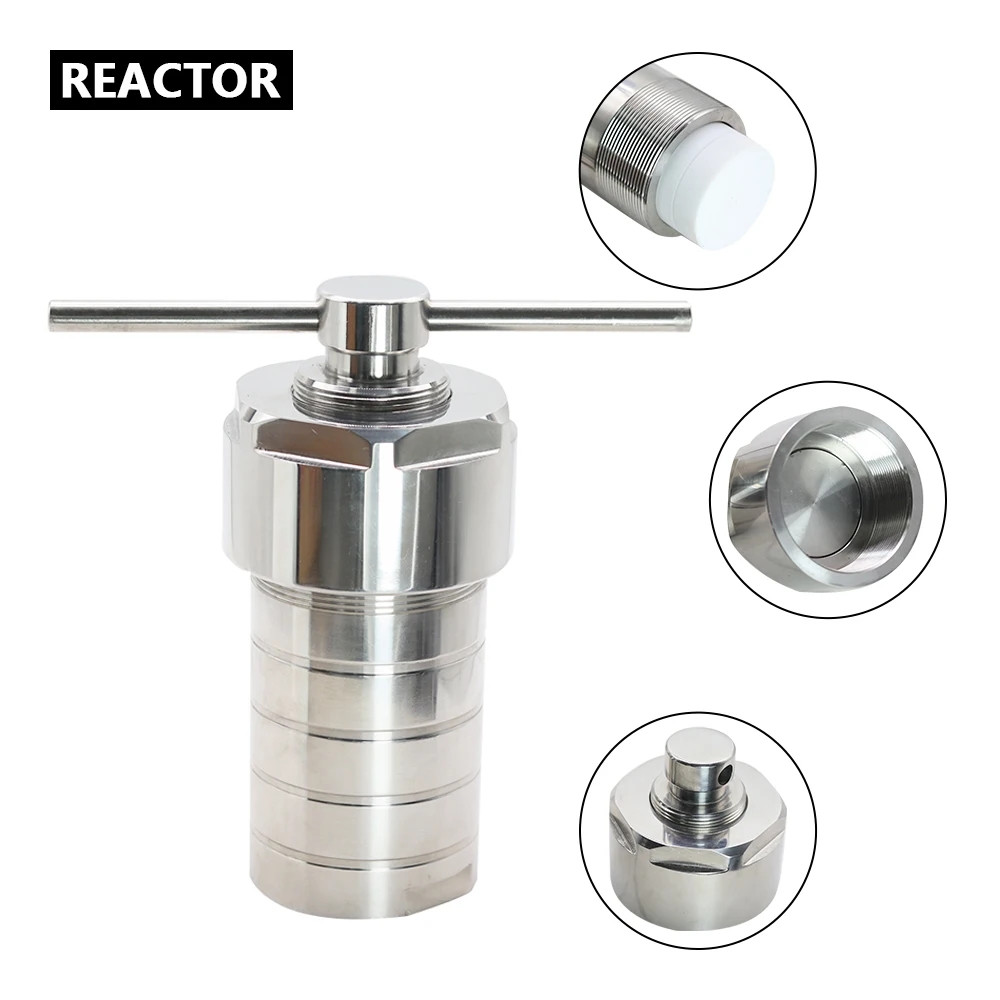 Stainless Steel Hydrothermal Autoclave Reactor Chamber 5/10/15/20/25/50/100/150/200/250/300/500ml PTFE 220 centigrade