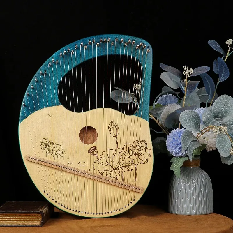 16-string Plate-style Lyar Stringed Instruments 21-string Small Harp Portable Beginners Practice Musical Instrument Adults