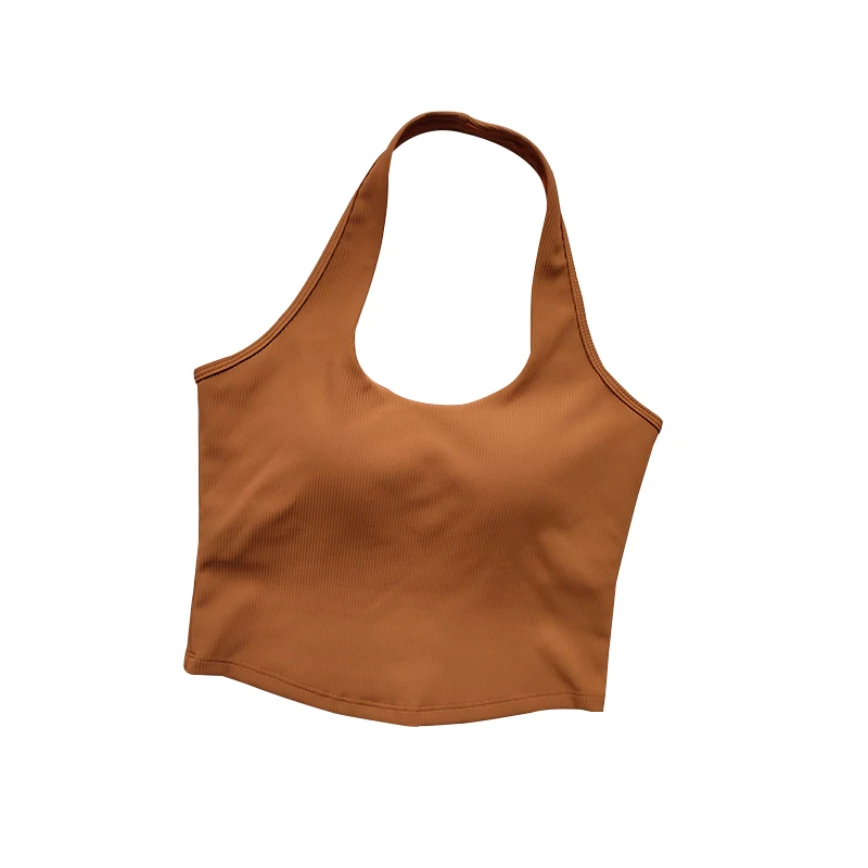 One Piece Cup 2023 Summer New Sports Bra Women’s Shockproof Running Gathering Bra Hanging Neck Back Fitness Tank Top Best Sellers In Women's Clothing