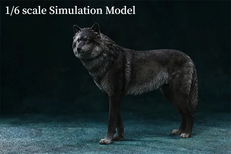 JXK194 1/6 Maßstab Simuliertes Harz-Wildtier-Spielzeug Weißer Wolf Arktischer Wolf Modell für 12-Zoll-Actionfiguren-Körper-Dekoration – Detail 2