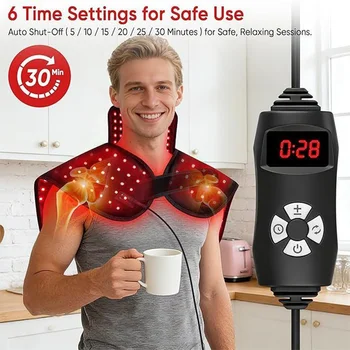288LEDs Red Light Therapy Pad for Back Waist Shoulder&Joints Alleviate Discomfort 660nm&850nm Near Infrared Light Therapy Belt