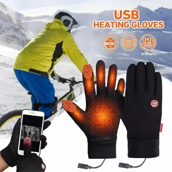 Winter Warm Rechargeable Electric Liner Heated Gloves Outdoor Riding Skiing Motorcycling Gloves Cycling Accessories Hand Warmer 2