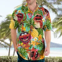 Summer Hawaiian Cartoo N Floral Casual Shirt Hot Sale For Men 3d Short Sleeve Beach Oversized Funny Clothing Fashion 1