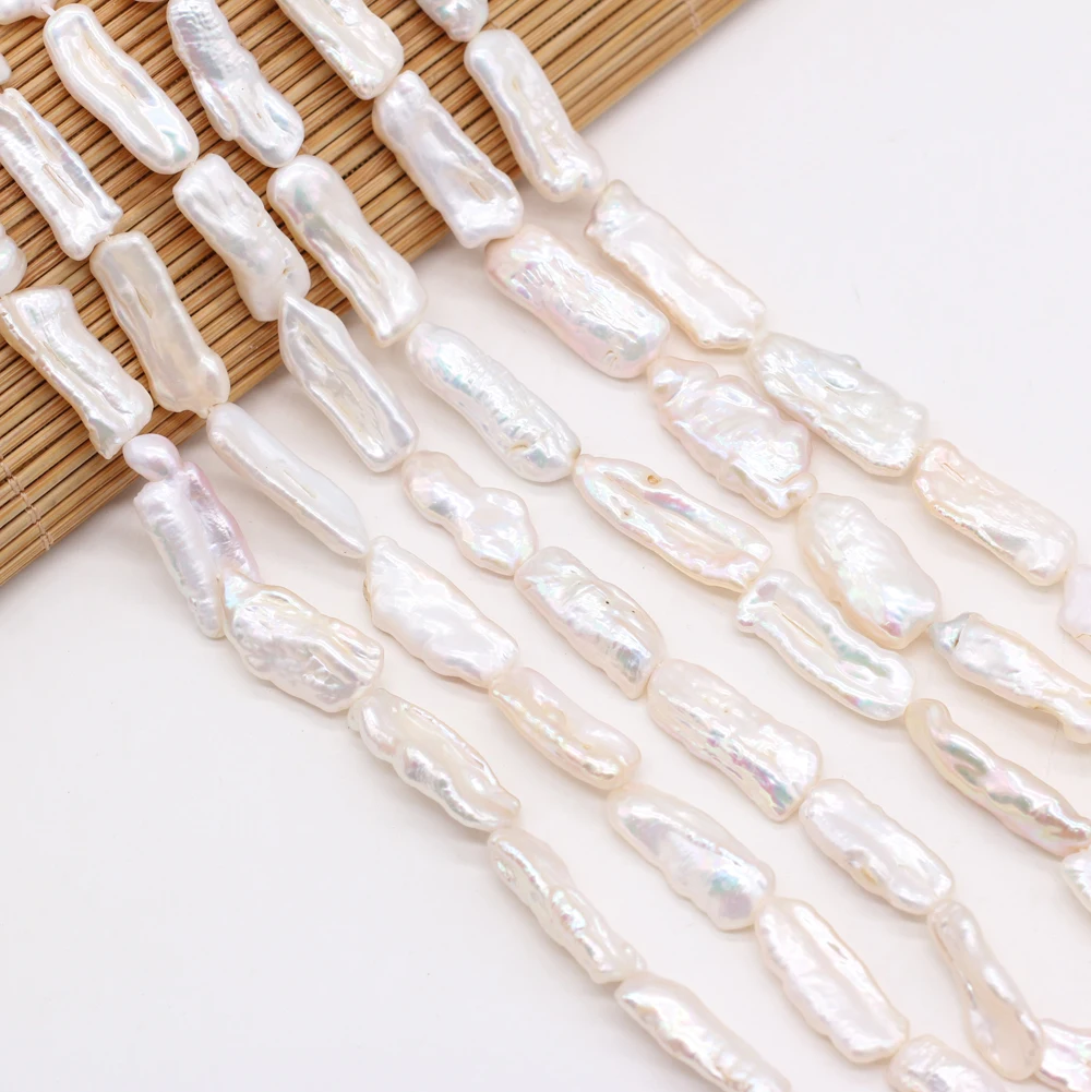 Natural Freshwater Pearl Beading Geometry Spaced Isolated Loose Beaded for Jewelry Making DIY Bracelet Necklace Accessories Gift