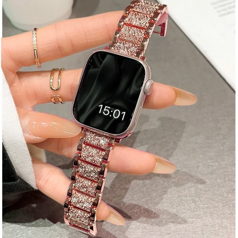 Luxurious Diamond Metal Bracelet Strap