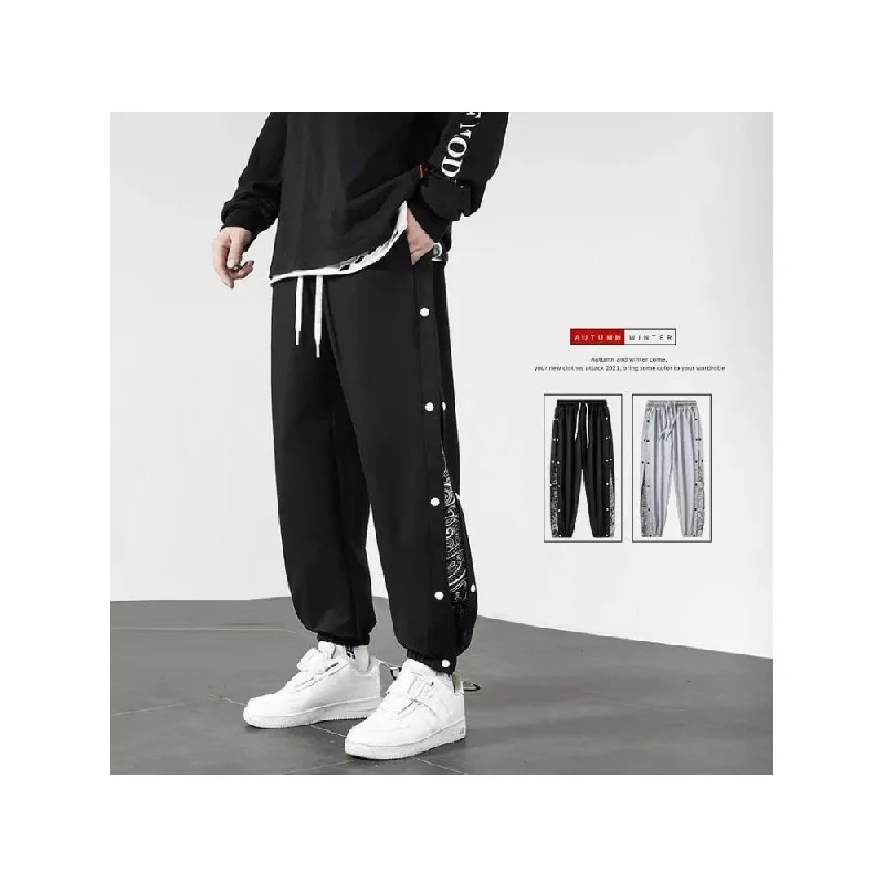 

Sports Trousers Spring Splicing Jogging Trousers New Summer Side Closure Harem Trousers Men's Sports Trousers Casual Waistband P