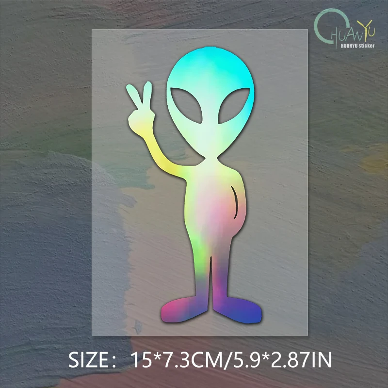 Alien Peace Sign Vinyl Decal Car Stickers for Window Body