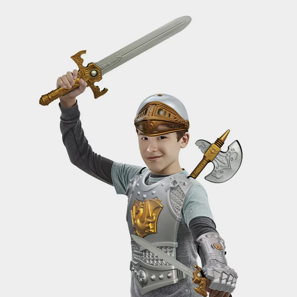 Knight Suit Swords for Kids Armor Costume Cosplay Toys Performance Boys Shield Outfit
