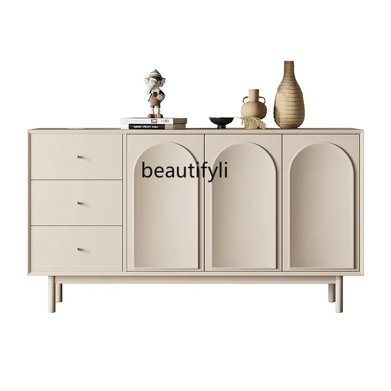 

Cream Style White Shoe Cabinet Home Entrance Cabinet Living Room Curio Cabinet Partition Sideboard Cabinet Storage Cabinet