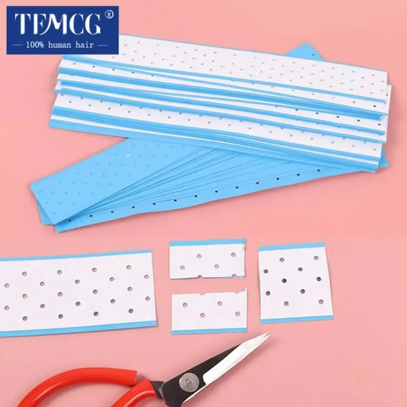 

Blue Tape Adhesive Walker Tape Extenda-Bond Plus Double-Sided Wig Tape Tabs With Breathing Holes For Lace Front Wigs Toupee