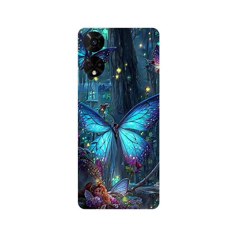 Floral Wolf Soft Silicone Shockproof Phone Cover