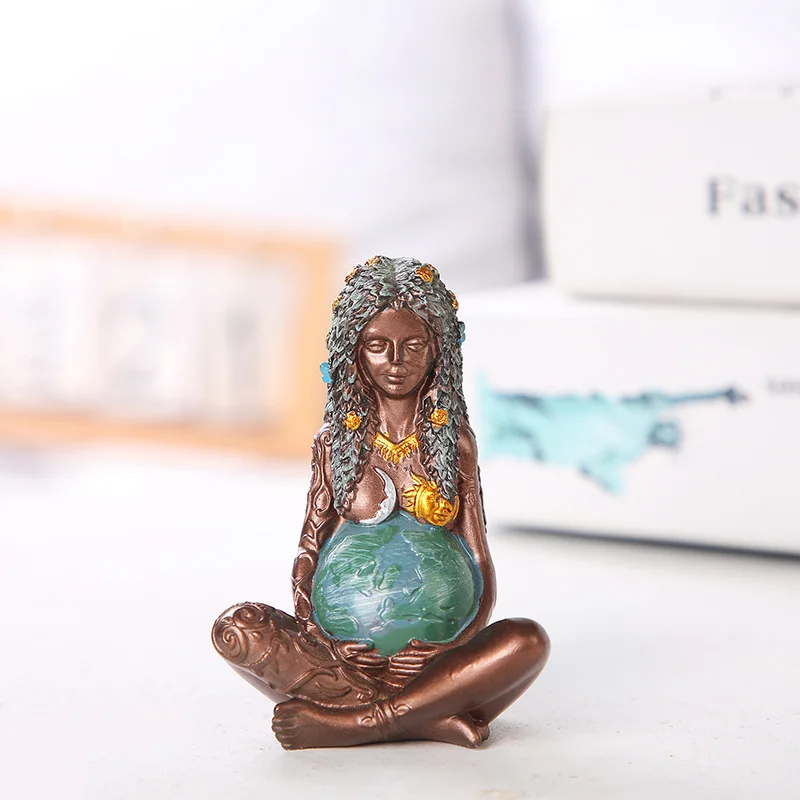 CHmiss Statue d'art terre Mère Gaia, Statue de la Déesse Mère, pour Bureau, Salle d'Art, Décoration de la Maison