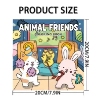Animated Cute Animals Coloring Book: A Picture Book Adventure Featuring a Group of Friends 2