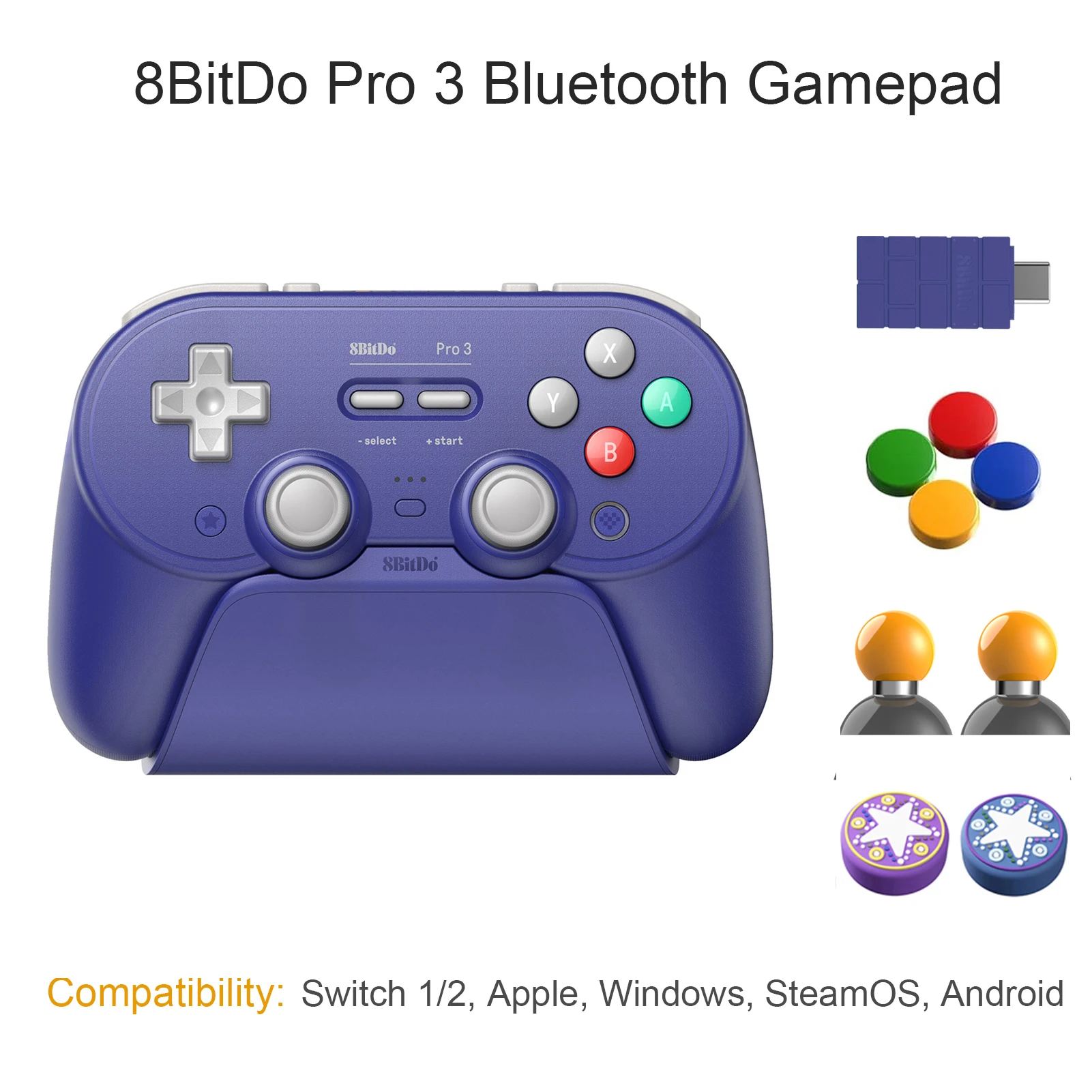 8BitDo Pro 3 Bluetooth Gamepad Wireless Gaming Controller
