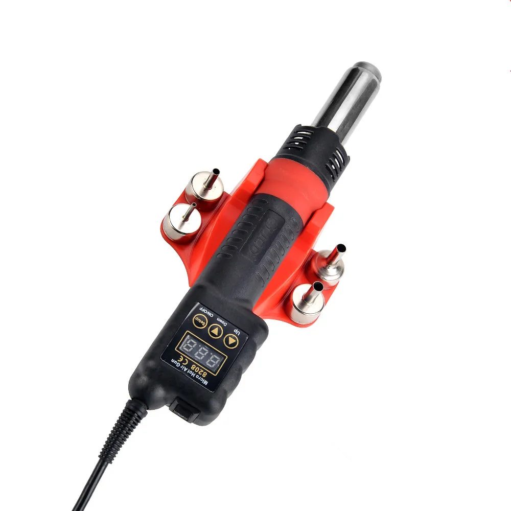 Jcd 8208 750w Micro Pistola de ar Quente Portátil Display Lcd Estação Retrabalho Pistola Calor Secador Cabelo Temperatura Ajustável Bga Ferramentas Solda - Image 3