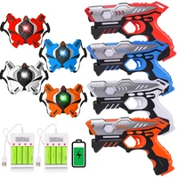 VATOS Laser Tag Guns x4 Sets Infrared Laser Tag Sets with Vest Rechargeable Shooting Game Toy Gift for Kids 6+ Years Old Adults 1
