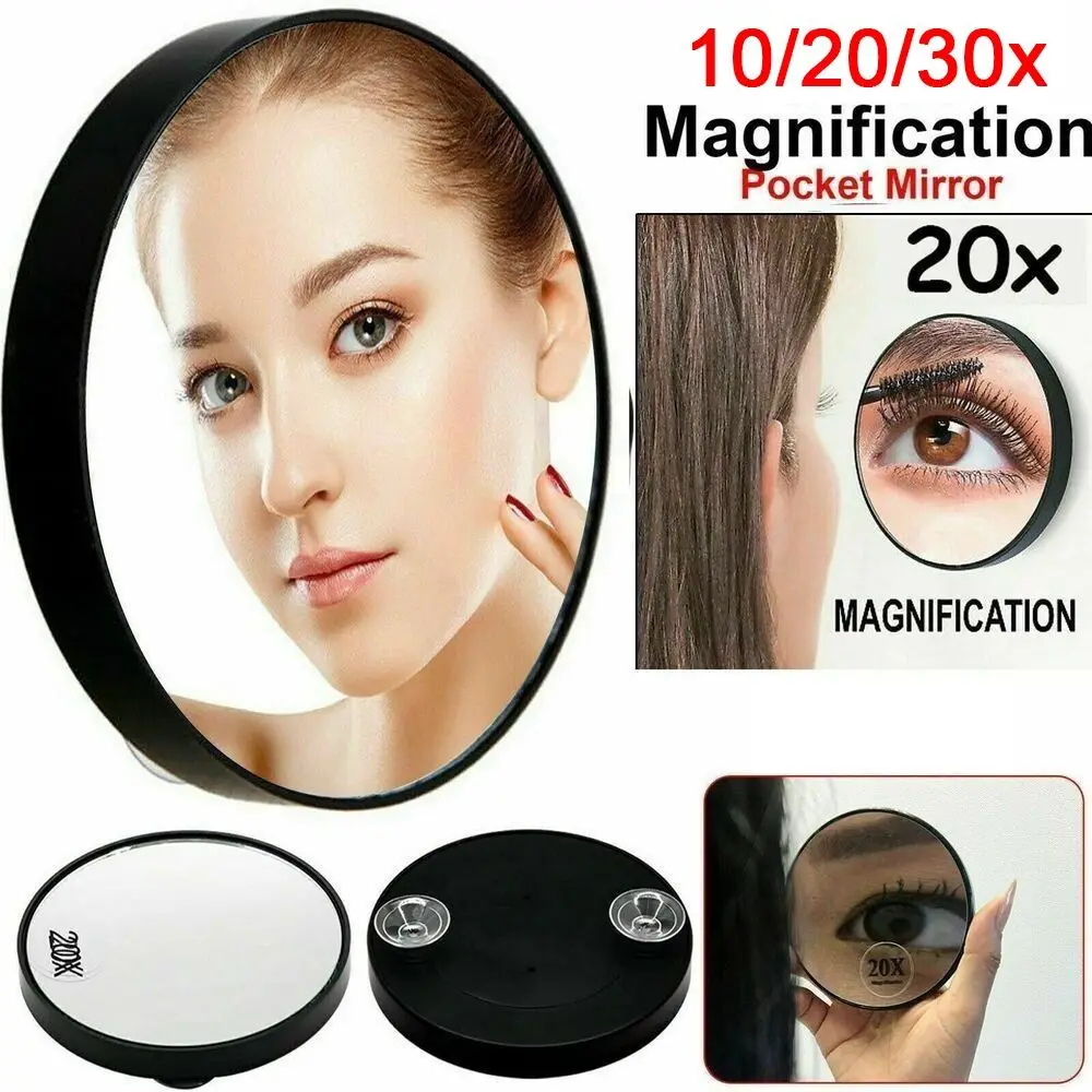 PortableMakeupMirrorRound102030xMagnifyingMirrorWithTwo