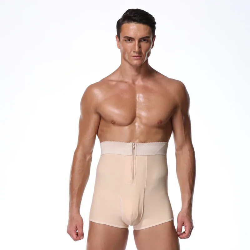 Compression Shapewear Shorts High Waist Slimming Body Shaper Girdle Underwear Boxer Brief Men Suit Breathable Briefs Bodysuit