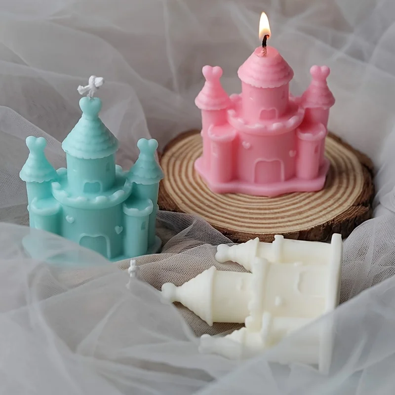 Resin Silicone Molds 3D Dreamy Castle Resin Casting Candles Clay Gypsum Decorative House Creative Decoration Silicone Mold
